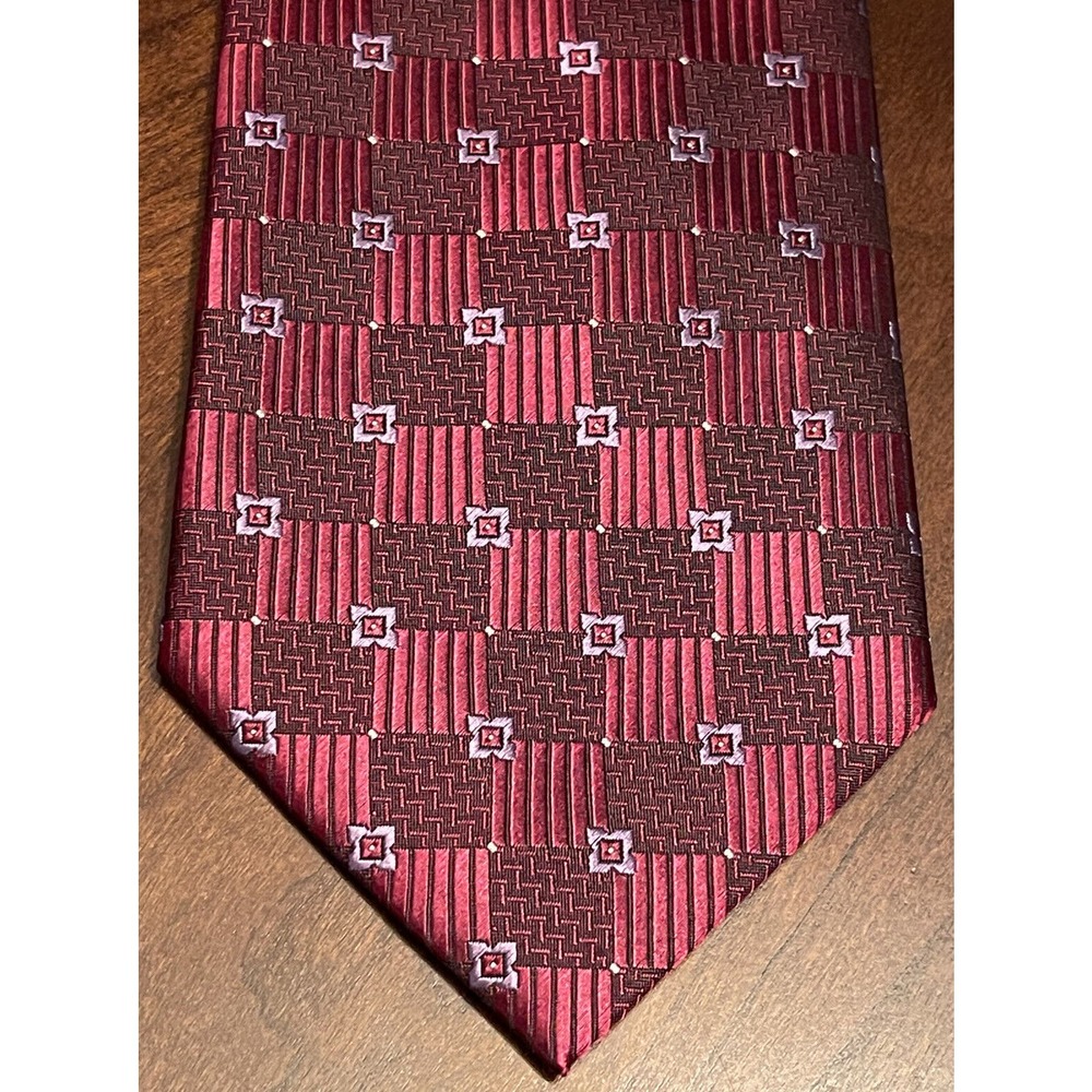 Belisi Red Black Hand Made 100% Silk Men’s Neck Tie Made In China